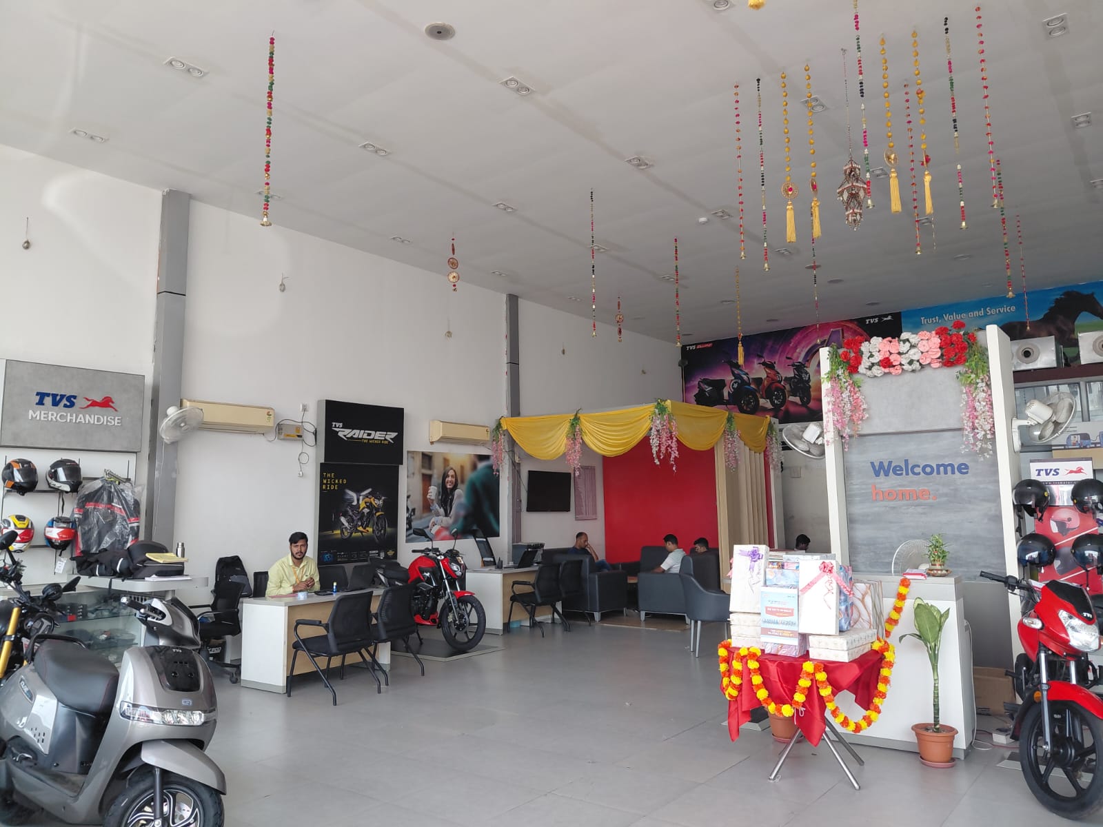 Kiara TVS Showroom Interior